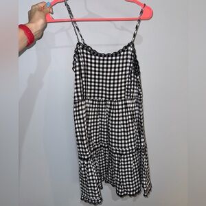 Black and white plaid dress